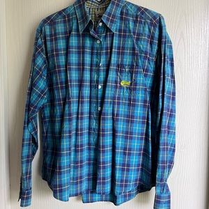 Cruel Girl blue plaid western shirt
